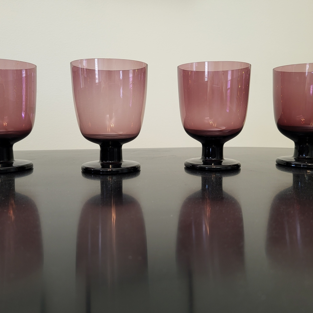 Iittala Purple Glass Goblets